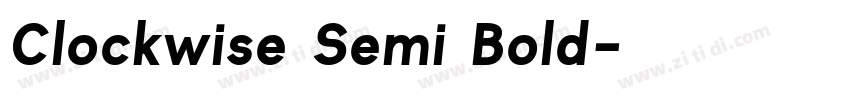 Clockwise Semi Bold字体转换